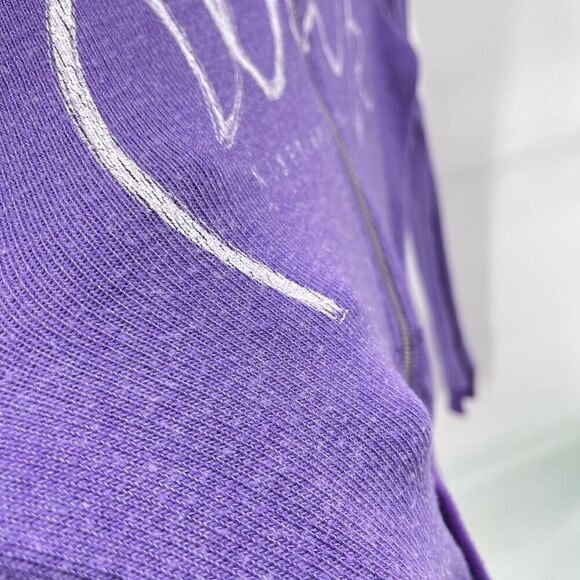 Pink Victoria's Secret Women's Full Zip Hoodie Sweatshirt Purple Size Small - Picture 3 of 9